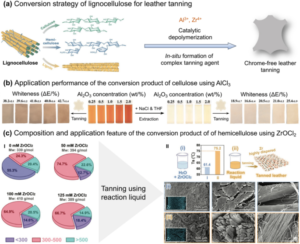 bloques de alumbre junto a piel curtida