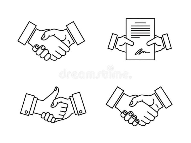 cuatro acuerdos ilustrados en iconos simples