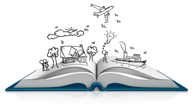 libro abierto con ilustraciones de suenos oniricos
