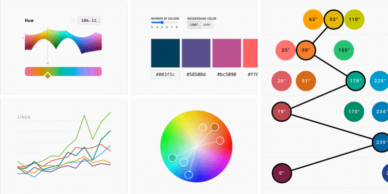 paleta de colores artisticos aplicada en diseno