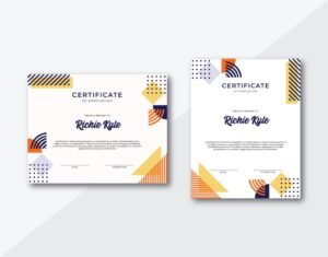 persona disenando certificado digital colorido