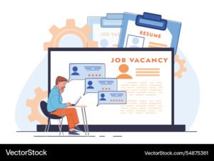 persona enviando curriculum en computadora portatil