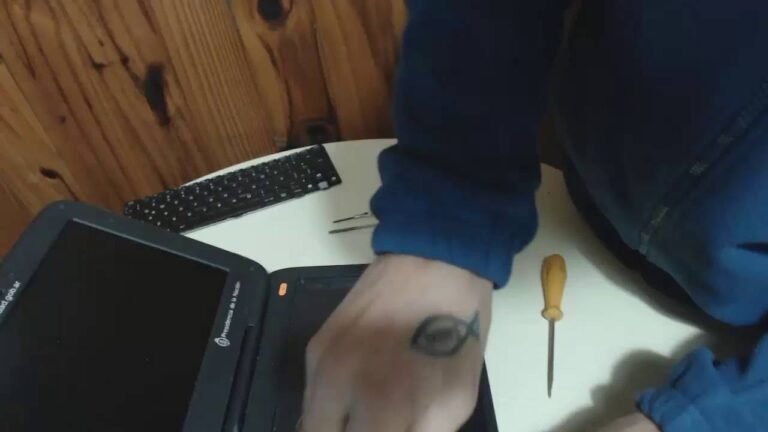 persona usando computadora con sitio anses abierto