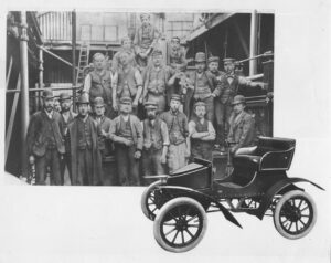 retrato antiguo de alexander wilson automotriz vintage