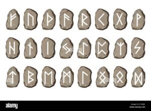 runas antiguas nordicas en piedra sacra