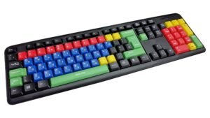 teclado con letras mayusculas y minusculas mezcladas